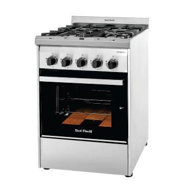 Cocina Profesional Sol Real 4 Hornallas 55 Cm Gas Natural