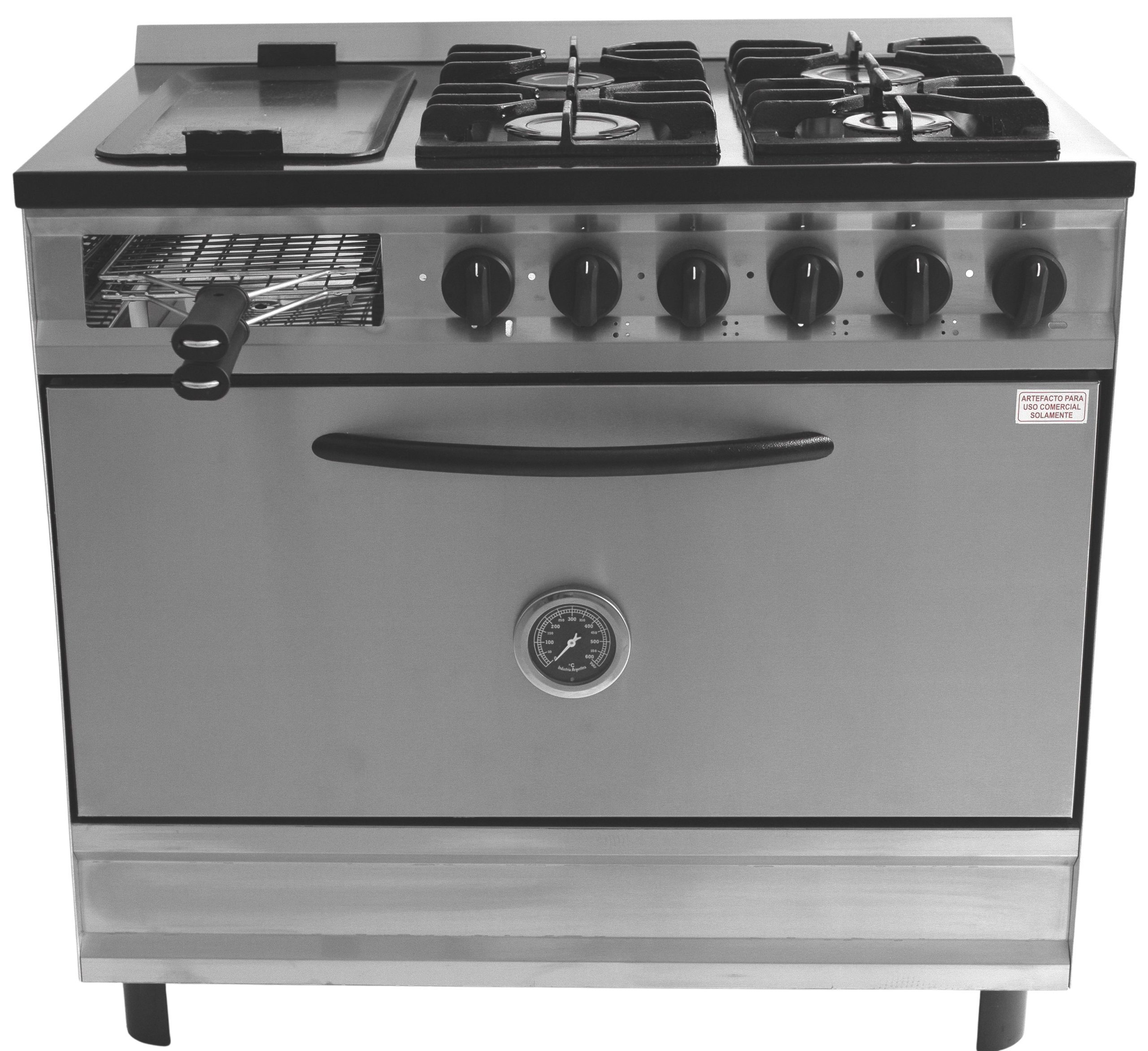 Cocina Depaolo 4 Hornallas con Plancha y Tostadora Gas Envasado