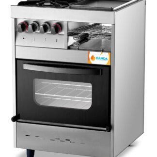 Cocina Danda Siena 2 Hornallas Plancha y Carlitera 60cm Gas Envasado