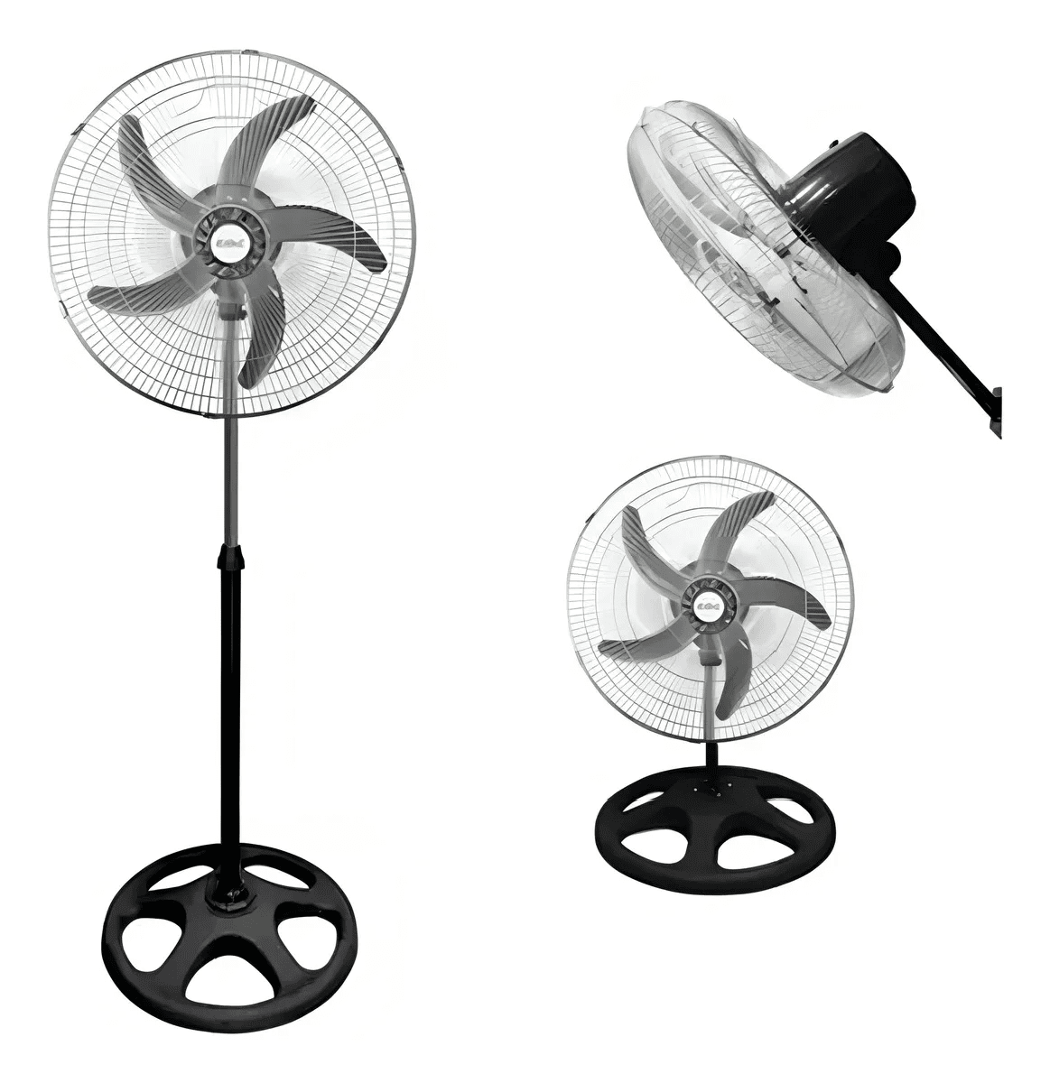 Ventilador de pie Eiffel 20" 3 en 1 5 aspas metálicas - Imagen 2
