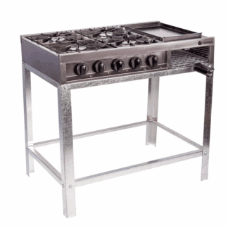 Anafe Múltiple Danda 4 Hornallas con Plancha Base Multigas