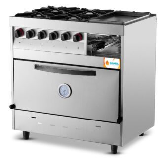 Cocina Danda Multiple Siena 4 Hornallas Plancha y Carlitera 87cm Multigas