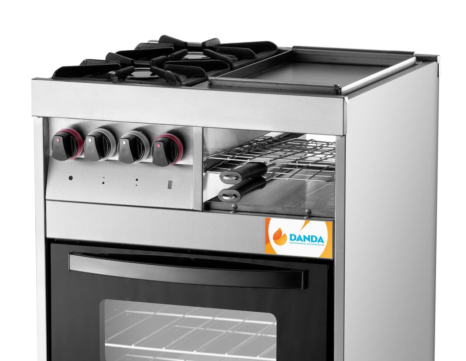 Cocina Danda Siena 2 Hornallas Plancha y Carlitera 60 Cm Gas Natural - Imagen 3